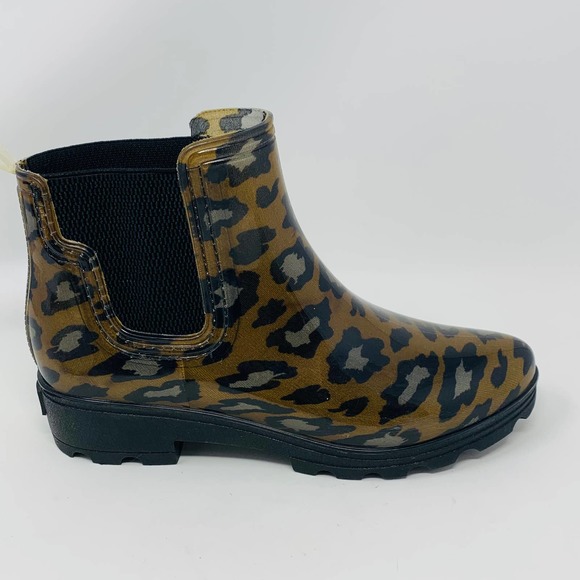 Seven7 Shoes - Seven7 Rain Boots Women's Size 10 Leopard Chelsea Water Resistant Ankle